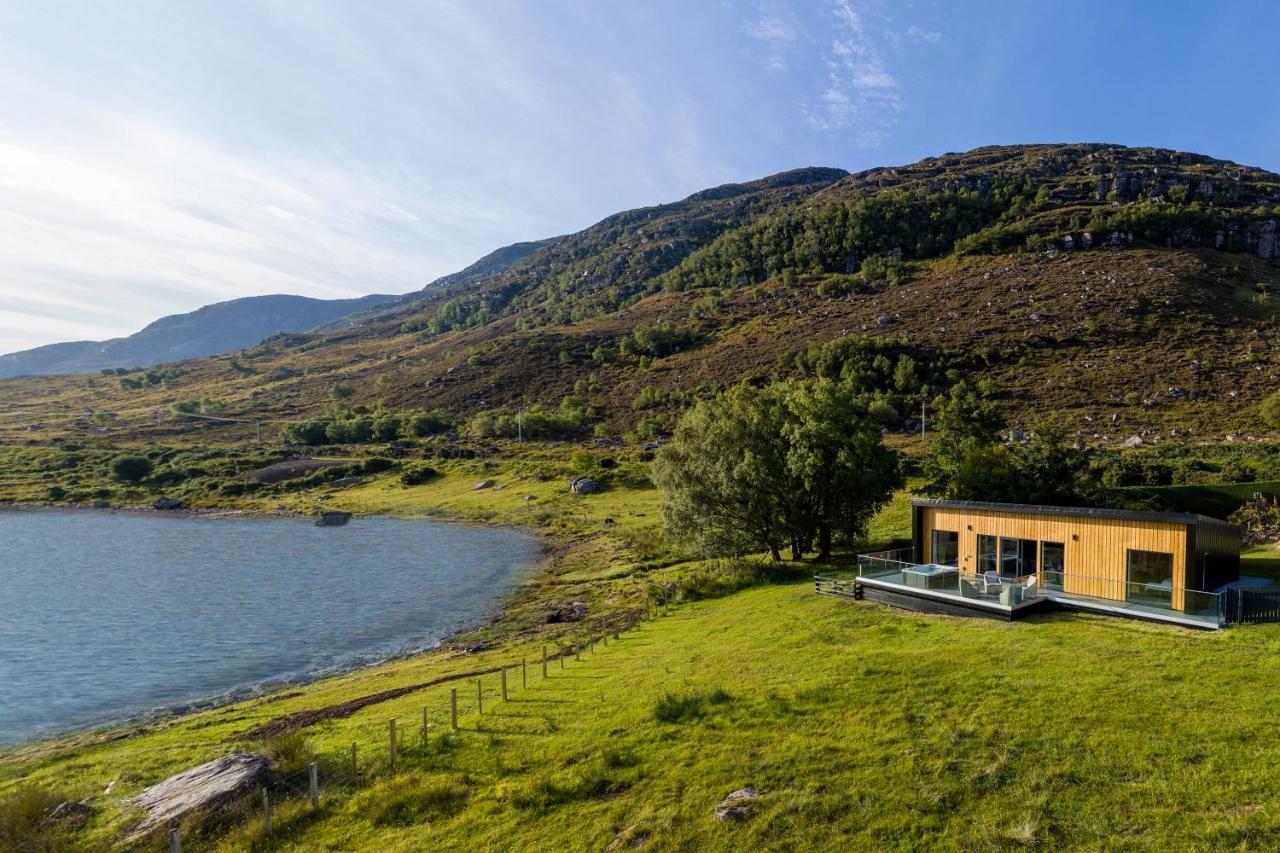 Birches Lodge With Hot Tub Dundonnell Exterior foto
