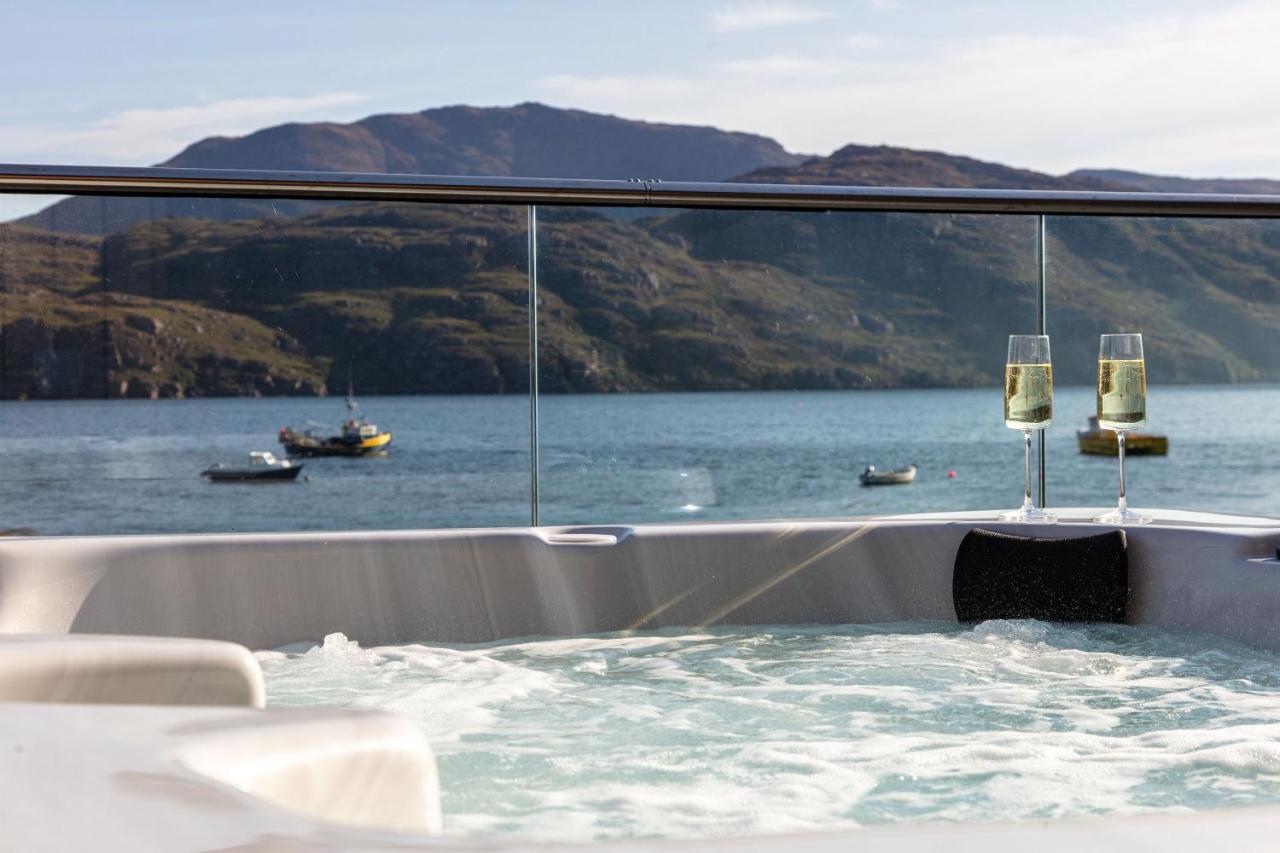 Birches Lodge With Hot Tub Dundonnell Exterior foto